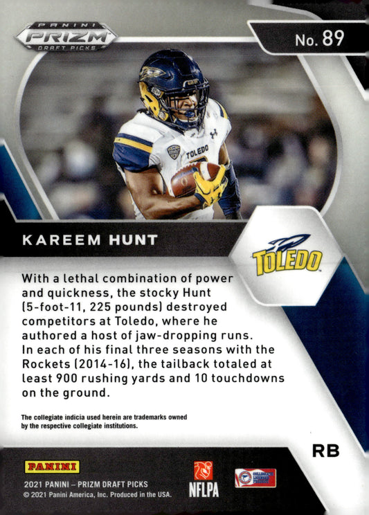2021 Panini Prizm Draft Picks Collegiate #89 Kareem Hunt