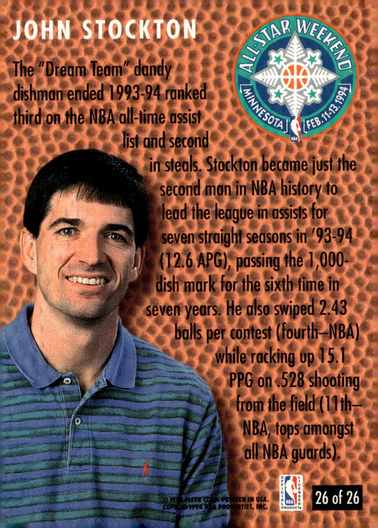 1994-95 Fleer #26 John Stockton All-Stars