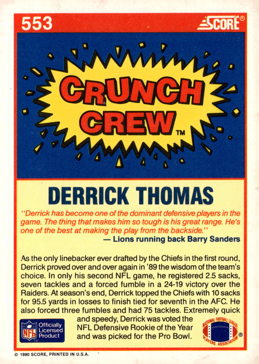 1990 Score #553 Derrick Thomas