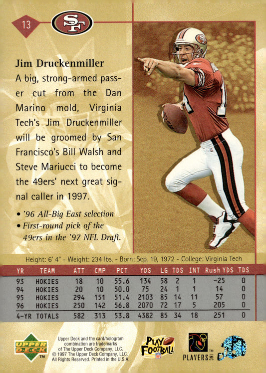 1997 Upper Deck #13 Jim Druckenmiller