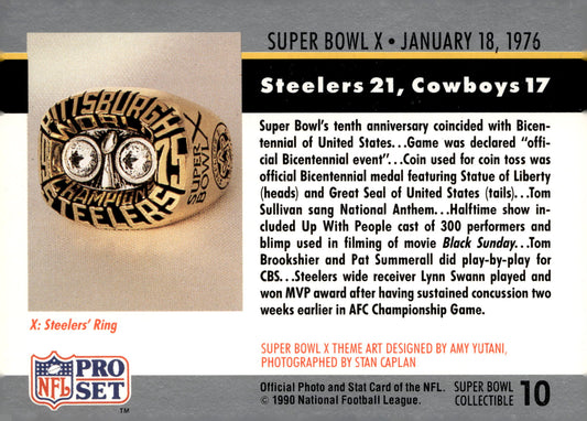 1990 Pro Set #10 Super Bowl Super Bowl Collectibles