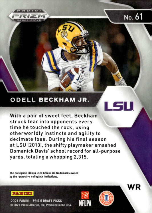 2021 Panini Prizm Draft Picks Collegiate #61 Odell Beckham Jr.