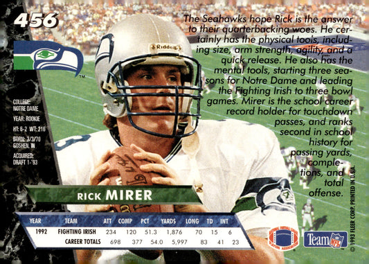 1993 Ultra #456 Rick Mirer