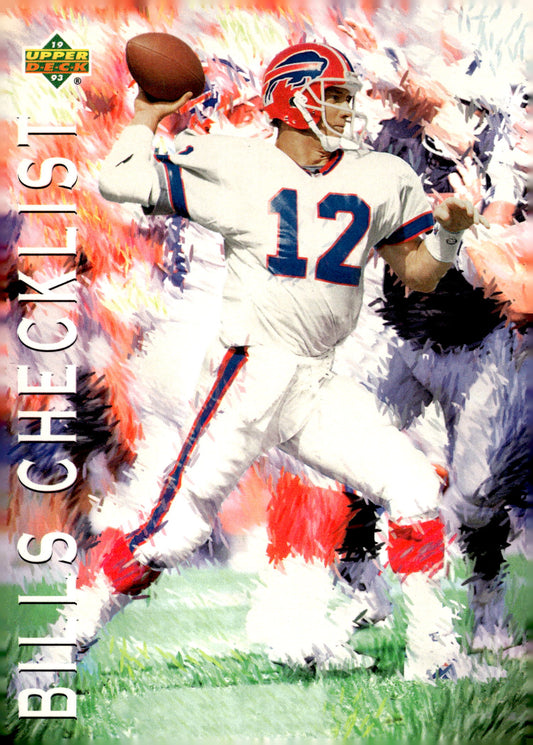 1993 Upper Deck #65 Bills Checklist